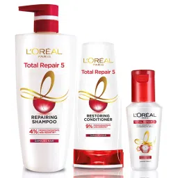 L'Oreal Paris Total Repair 5 Shampoo with Conditioner & Serum - 704 ml, 192.5 ml & 40 ml image 1