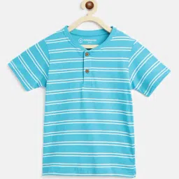 Campana Boys Turquoise Striped T-Shirt-image-41