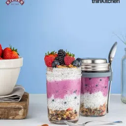Kilner Transparent Glass Round Breakfast Jars (0.35 L) - Set of 2-picture-46