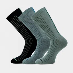 Aeropostale Men Pack Of 3 Striped Half Cushion Calf-Length Socks-36