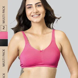LYRA Pack Of 2 Cotton Spandax Full Coverage Secret Support Bra-picture-1