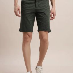 Turtle Dark Green Regular Fit Printed Shorts-image-89