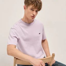 The Bear House Purple Regular Fit Solid T-Shirt-image-68