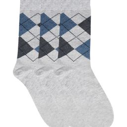 N2S NEXT2SKIN Men Pack Of 3 Grey & Blue Patterned Cotton Socks-15