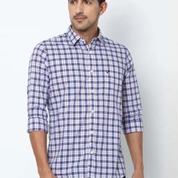 Allen Solly Multicolored Cotton Slim Fit Checks Shirt-image-75