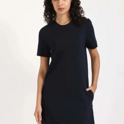 Tommy Hilfiger Navy Solid A-Line Dress-46