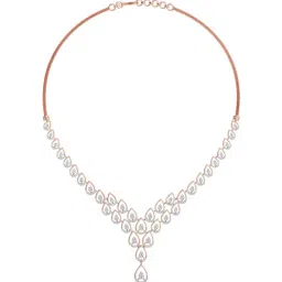 Joyalukkas 18k (750) Purity Rose Gold Clustered Glow Diamond Necklace-image-80