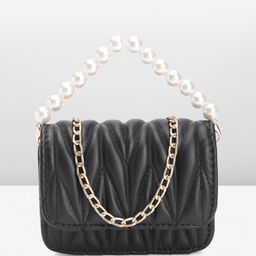 DressBerry Quilted Structured Satchel Bag-10