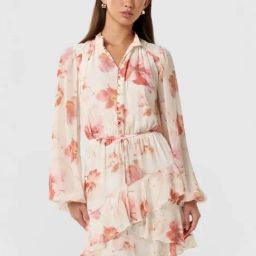 Forever New White Floral Dress with Belt-picture-20