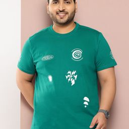 Sztori Plus Size Printed Pure Cotton T-shirt-image-94