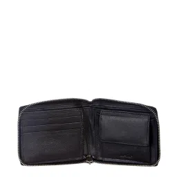 Kara Black Casual Leather Bi-Fold Wallet for Men image 4