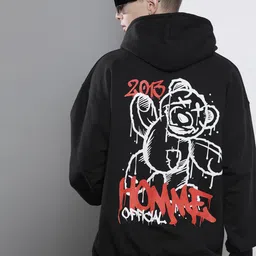 boohooMAN Back Print Hooded Oversized Sweatshirt-image-64