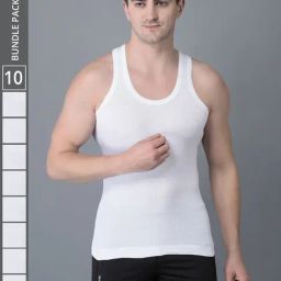 Dollar Bigboss White Cotton Regular Fit Vest - Pack Of 10-image-61
