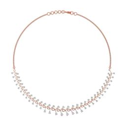 Joyalukkas 18k (750) Purity Rose Gold Interwoven Diamond Necklace-picture-44