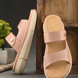 CLOG LONDON Perforated Open Toe Comfort Heels-40