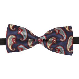 Tossido Blue Woven Design Silk Bow Tie-image-20