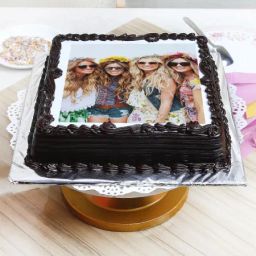 Dark Chocolate Personalised Photo Cake (Half Kg)-picture-10