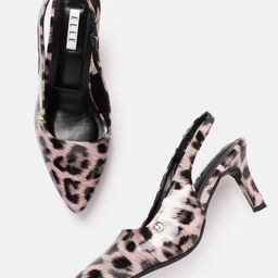 ELLE Women Animal Printed Slim Heel Mules-45