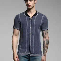 Jack & Jones Blue Cotton Regular Fit Striped Shirt-picture-23