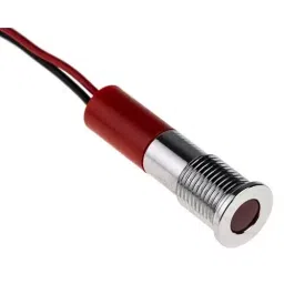 RS PRO Red Panel Mount Indicator 24V DC, Mounting Hole Size 8 mm, Termination Type Lead Wires, IP Rating IP67, Model No 7001924 image 4