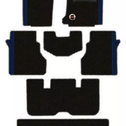 Elegant Duo Black And Blue Carpet Car Mat Compatible With Tata Safari 2021 6 Seater Manual-image-87