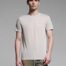 Jack & Jones Beige Cotton Slim Fit Printed T-Shirt-picture-15