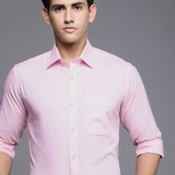 Raymond Self Design Pure Cotton Slim Fit Opaque Formal Shirt-image-10