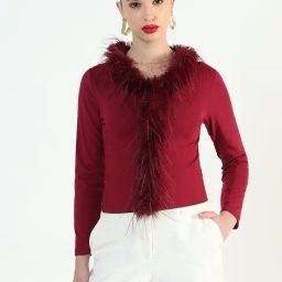 Showoff Maroon Cotton Regular Fit Top-image-29