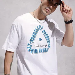 WROGN Oversized Fit Typography Printed Pure Cotton T-shirt-picture-12