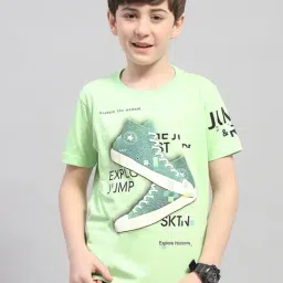 Monte Carlo Kids Green Printed T-Shirt-picture-45