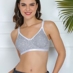 DressBerry Women Floral Printed Full Coverage Cotton T-shirt Bra-picture-23