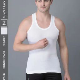 Dollar Bigboss White Cotton Regular Fit Vest - Pack Of 2-image-64