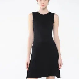 SHOWOFFFF Black Regular Fit A Line Dress-picture-24