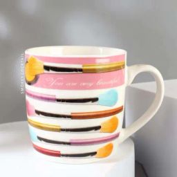 Smokey Cocktail White Ceramic Makeup Brushes Printed Coffee Mug (650ml)-image-7