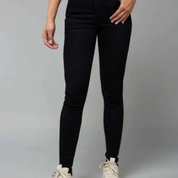 Miss Chase Black Slim Fit Regular Length High Rise Denim Jeans-image-44