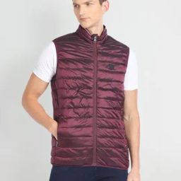 Arrow Sport Maroon Regular Fit Quilted Jacket-picture-39