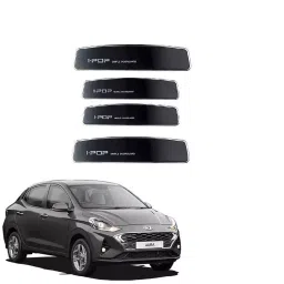 SPREADX Plastic Car Stylish I-pop Black Colour Elegant Door Guard Protection Universal Type Suitable for Aura (Set of 4 Pcs)-picture-21