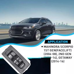 Uno Minda Power Window Switch - Main (4) with Window Lock - Black Finish (S21024-000E00) image 3