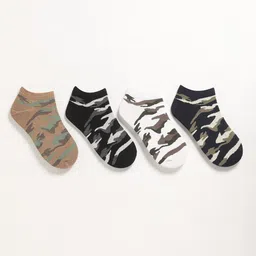 THE BEAR HOUSE Men Pack Of 4 Assorted Patterned Ankle Length Socks-3
