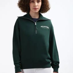 TOMMY HILFIGER Green Cotton Graphic Print Sweatshirt-picture-28