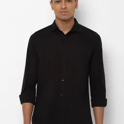 Allen Solly Men Black Slim Fit Solid Pure Cotton Casual Shirt-image-53