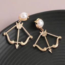 Sohi Gold Plated Pearls Party Drop Earrings-29