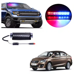 Cartronics 8 LED  Red Blue  Police Flasher Light for Maruti Suzuki Ciaz-image-91