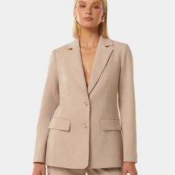 Forever New Peach Regular Fit Blazer-picture-3