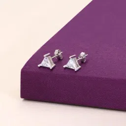 Kai Jewel Sterling Silver Twinkling Trinity Stud Earrings for Women-image-30