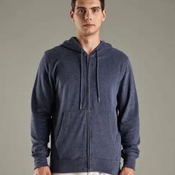 TOMMY HILFIGER Dark-blue Solid Regular Fit Cotton Sweatshirt-image-26