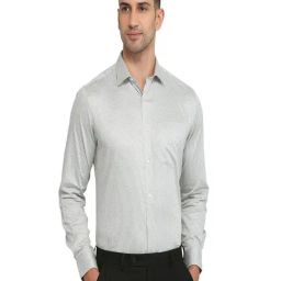 Park Avenue Grey Pure Cotton Regular Fit Printed Formal Shirt-picture-11