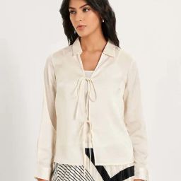 Annabelle by Pantaloons Off White Plain Top-picture-20