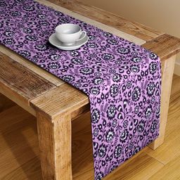 Alina decor Pink & Black Digital Floral-Printed Table Runner-23