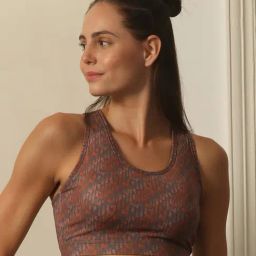 Soie Grey Geometric Sports Bra-image-89
